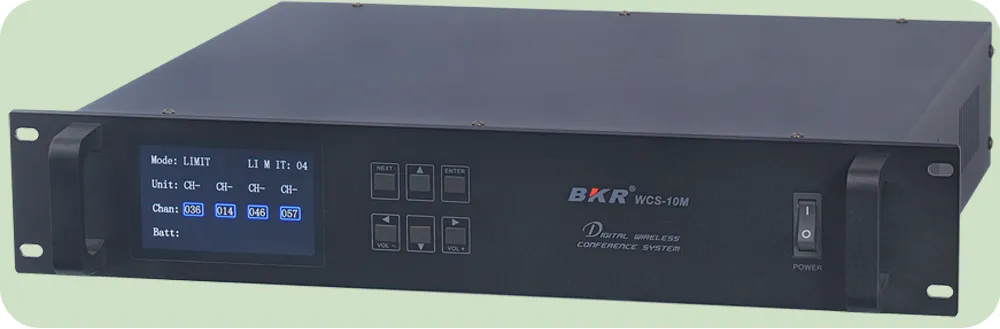 8-kanałowy odbiornik mikrofonów bezprzewodowych BKR KX-D3880, pasmo UHF, kompatybilny z mikrofonami BKR KX-D680