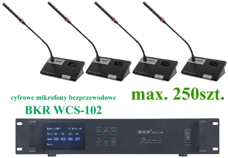 zestaw cyfrowych mikrofonów bezprzewodowych BKR WCS-102