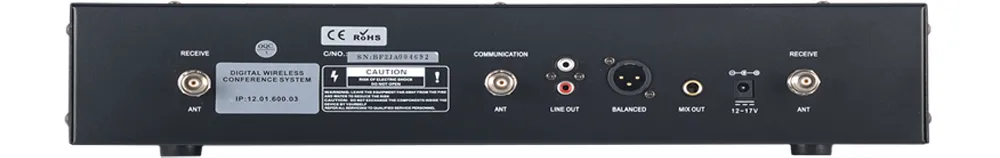 Złącza w odbiorniku cyfrowym BKR WCS-10M Płyta tylna odbiornika BKR WCS-10M