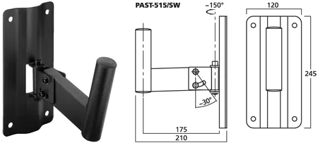 Regulowany uchwyt naścienny do kolumn głośnikowych C1top