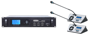 Przewodowe mikrofony z głośnikami, funkcją głosowania i sterowania kamerami MCMYK MC9168