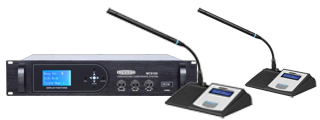 System przewodowych mikrofonów konferencyjnych z głosowaniem i video MCMYK MC91682