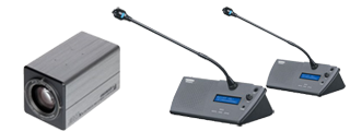Przewodowy system dyskusyjny z wbudowanymi głośnikami oraz kamerami konferencyjnymi MCMYK MC9166