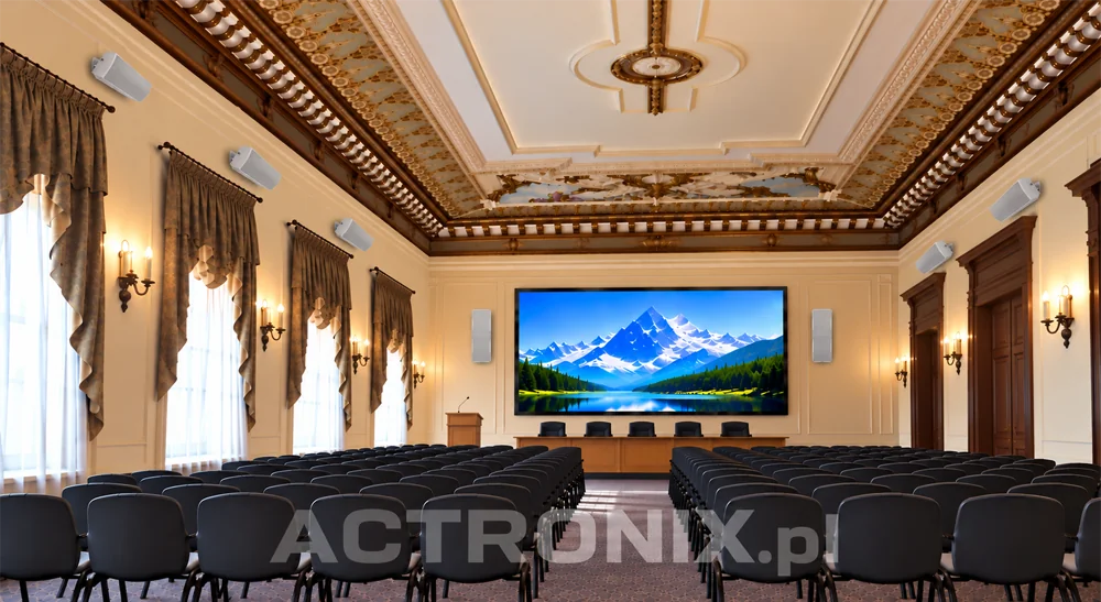sala zabytkowa z nagłośnieniem