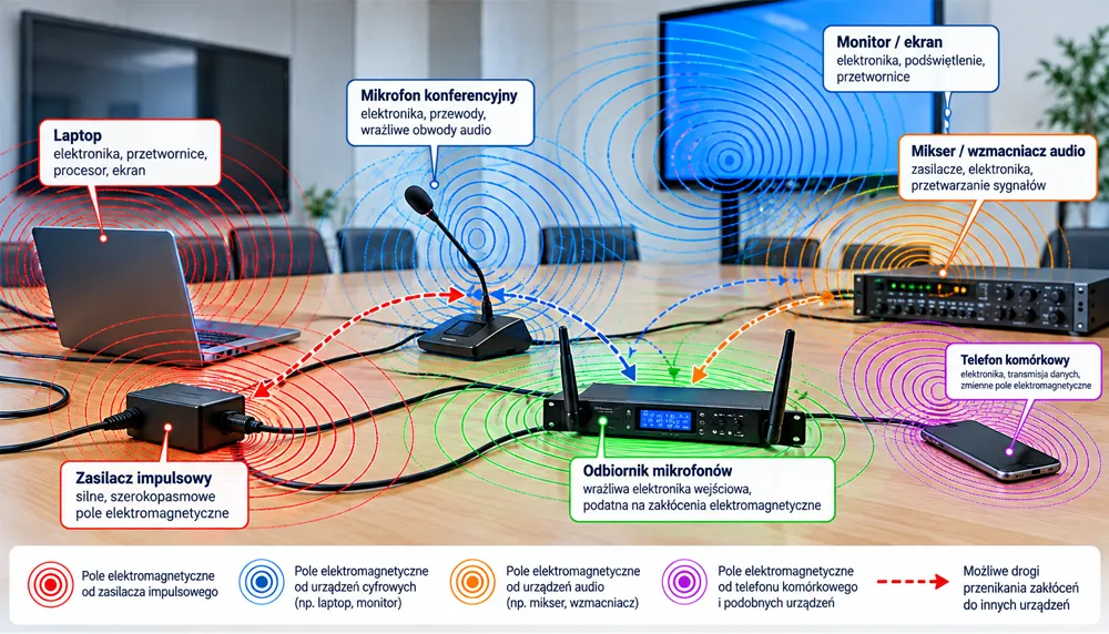 sala konferencyjna wyposażona w elektronikę