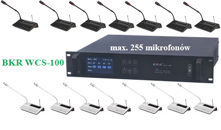 zestaw najprostszych konferencyjnych mikrofonów bezprzewodowych BKR WCS-100