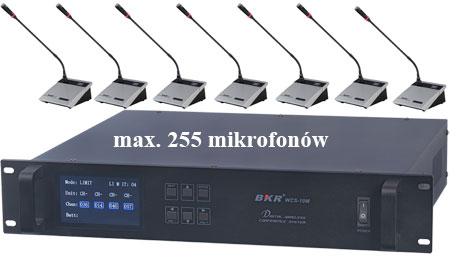 zestaw konferencyjnych mikrofonów bezprzewodowych BKR WCS-107