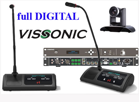 zestaw cyfrowych mikrofonów konferencyjnych VISSONIC CLEACON